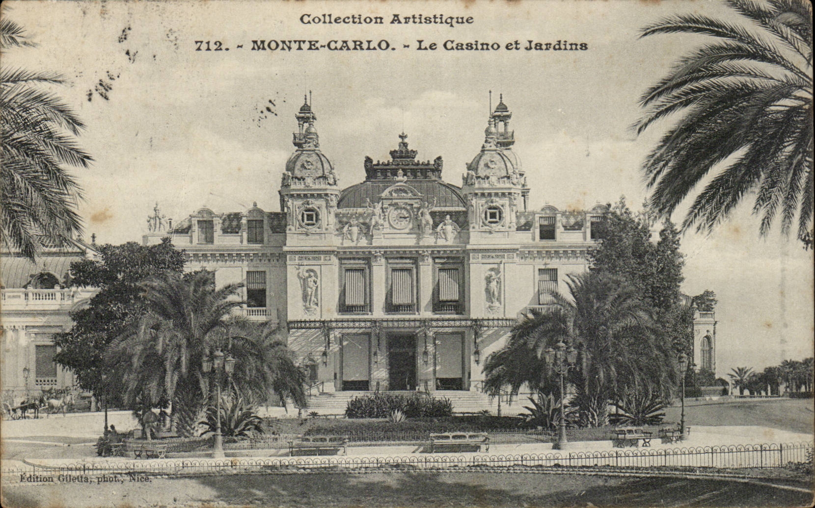 CPA Monaco monte Carlo Le casino et les jardins