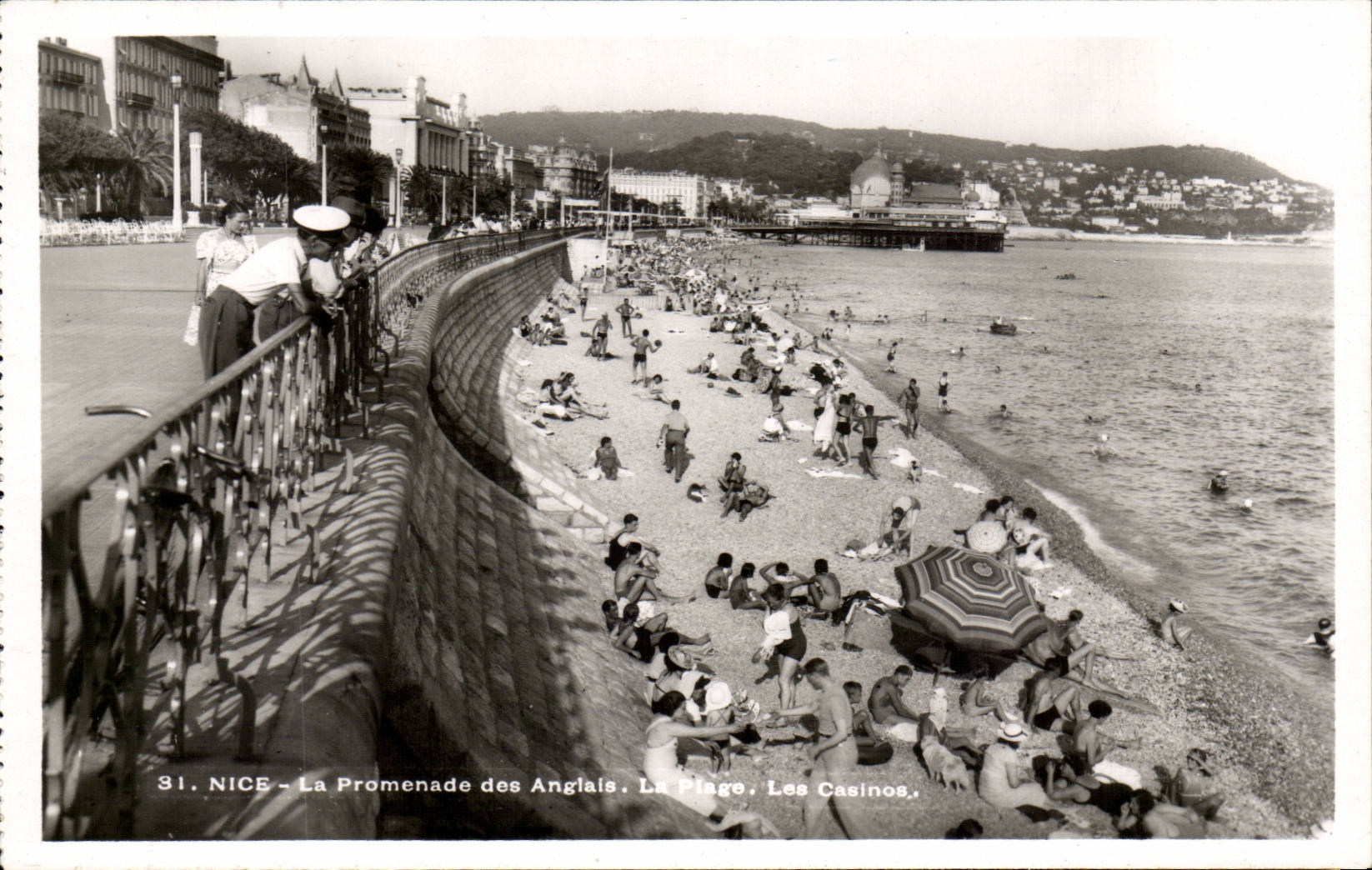 CPA Nice Promenade des anglais La plage les casinos