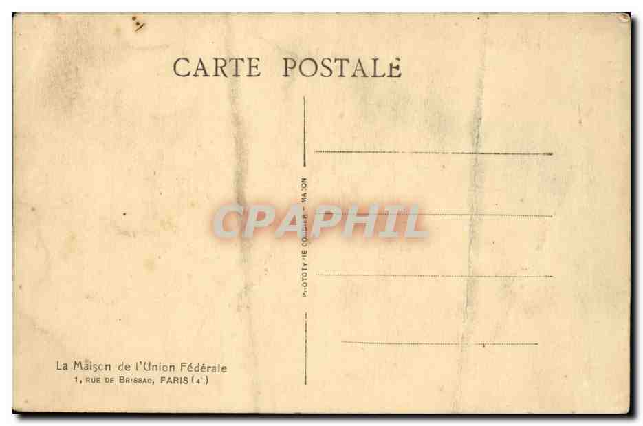 Paris CPA La maison de l'union federale Rue de Brissac — Rückseite