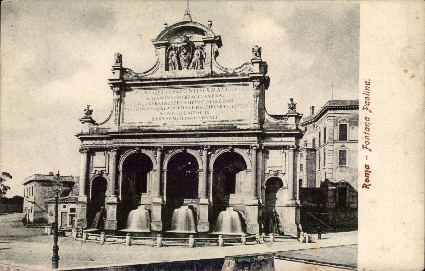 CPA Italie Italia Roma Fontana Paolina