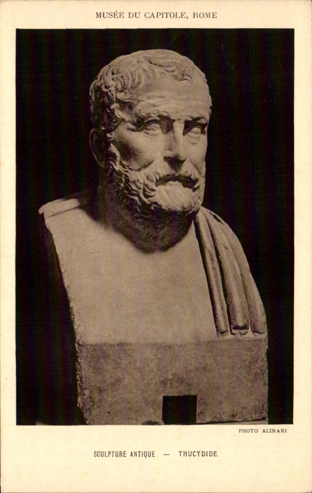 Buste de Thucydide — Musée du Capitole, Rome — Photo Alinari