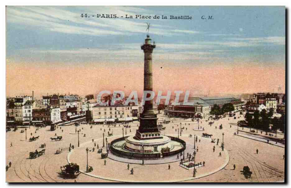 Paris CPA La place de la Bastille