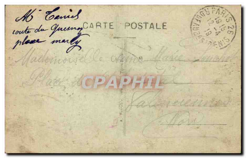 Paris CPA La rue Soufflot et le Pantheon — Rückseite
