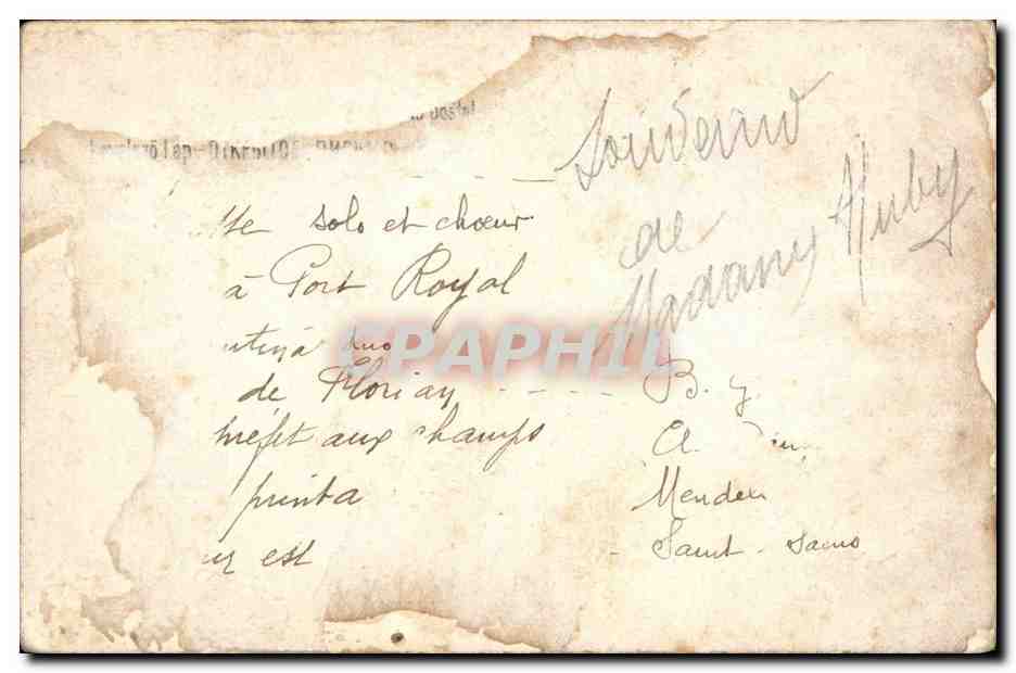 CPA Fantaisie Fleurs Rose — Verso