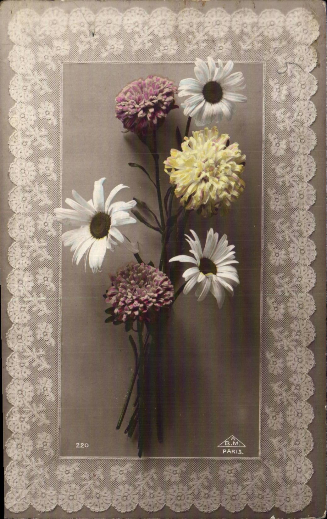 CPA Fantaisie Fleurs