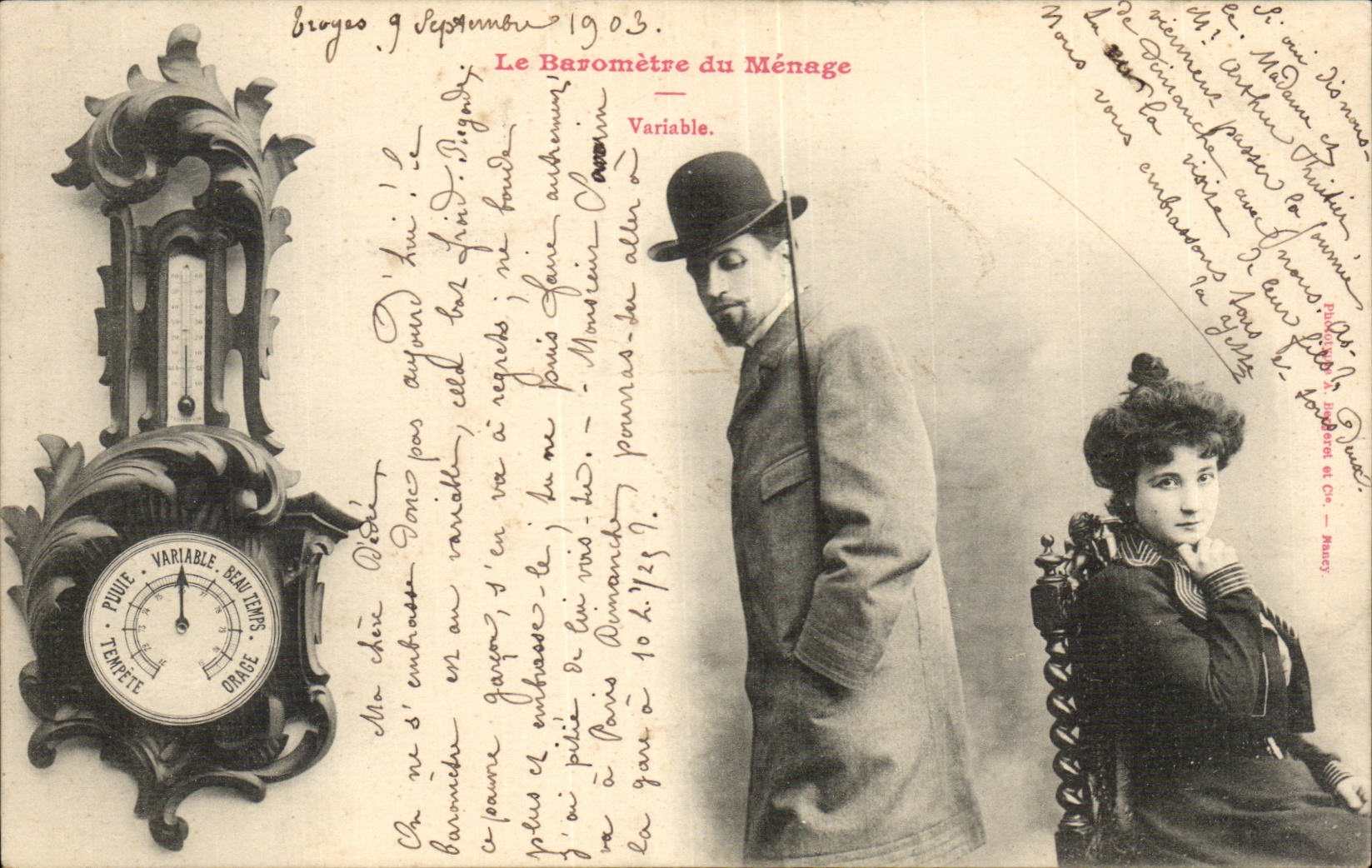 Le Baromètre du Ménage — Variable — éditeur : P. Dupa