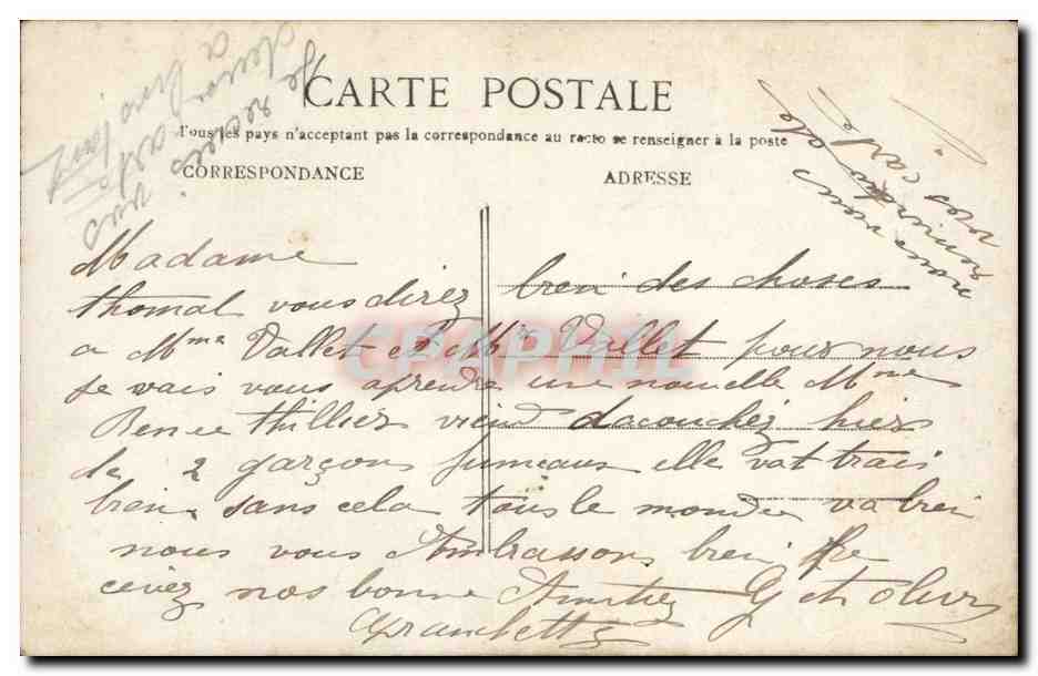 CPA Fantaisie Femme — Rückseite