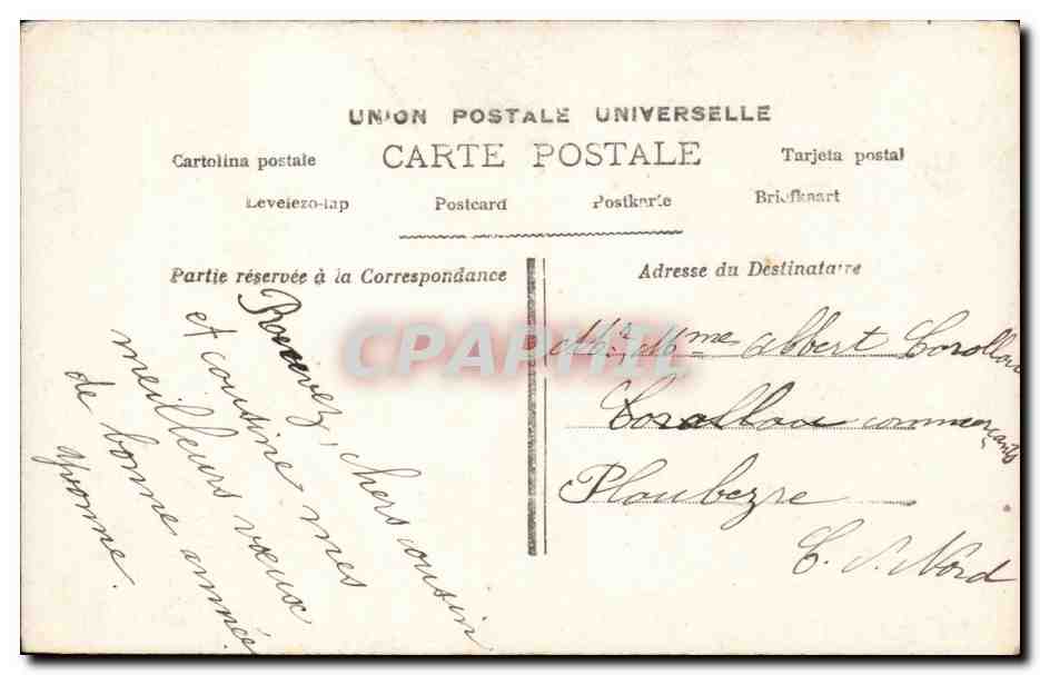 CPA Fantaisie Enfant Bonne Annee — Rückseite