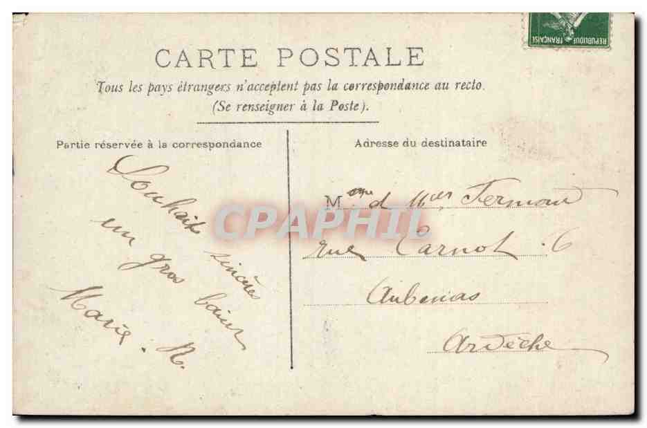 CPA FAntaisie Femme — Rückseite