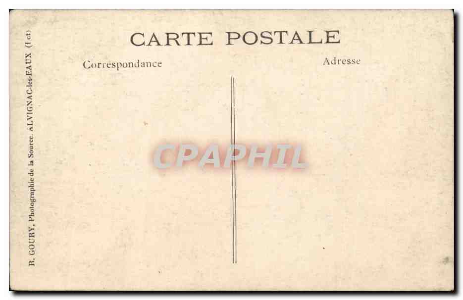 CPA CARTE PHOTO Alvignac les Bains — Rückseite