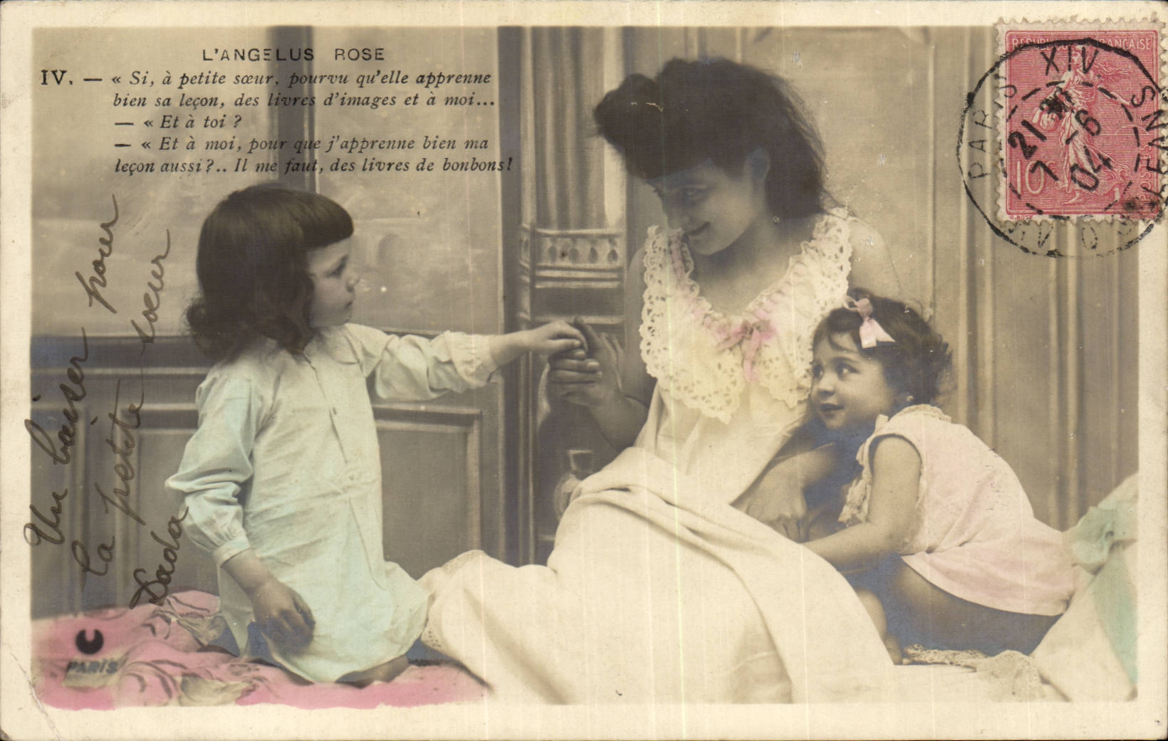 CPA FAntaisie Femme et enfants