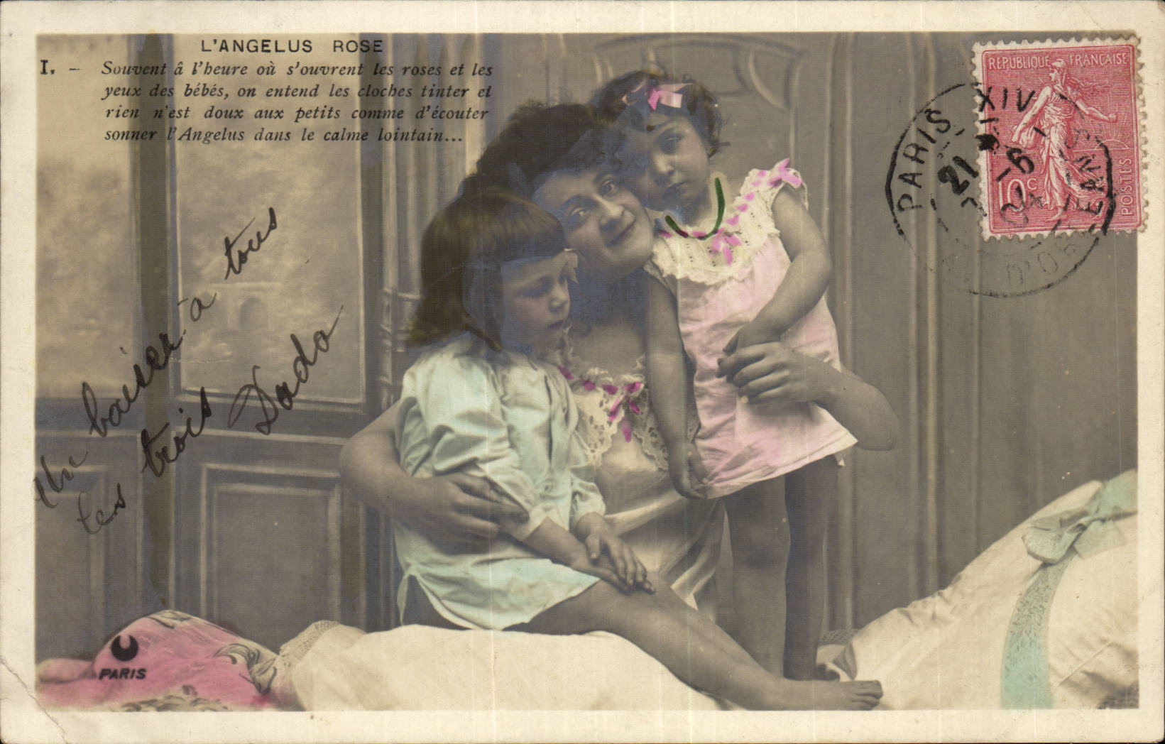 L'Angelus Rose — scène de famille — éditeur inconnu, n° de série non visible