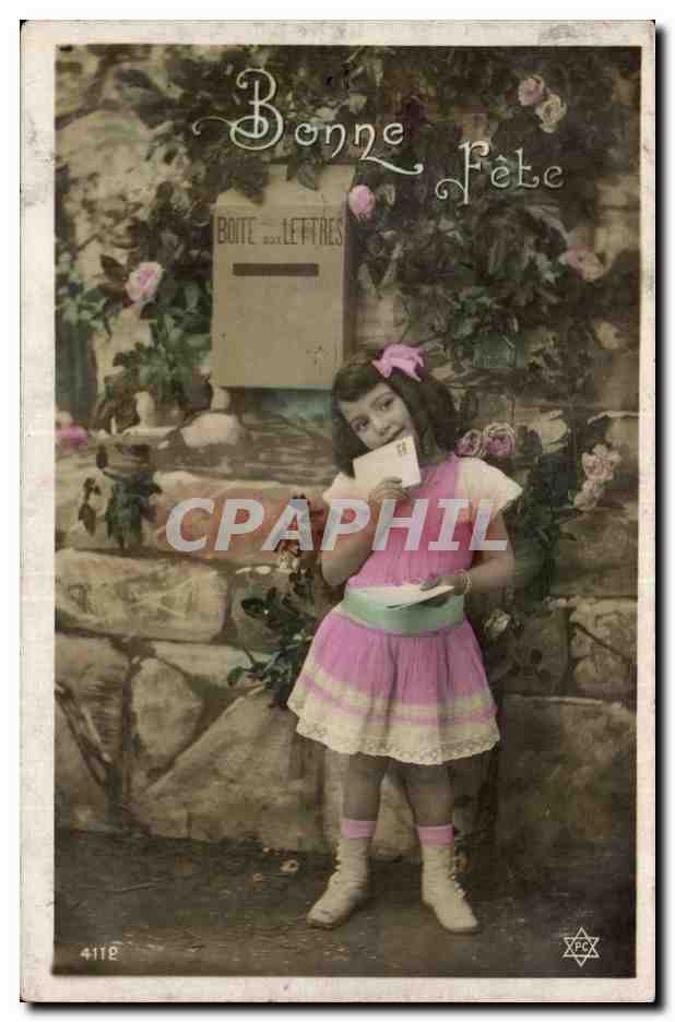 CPA FAntaisie Enfant Bonne fete