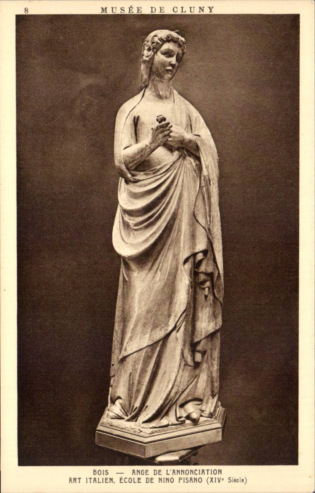 Musée de Cluny — Statue de l'Annonciation — École de Nino Pisano (XIVe siècle)