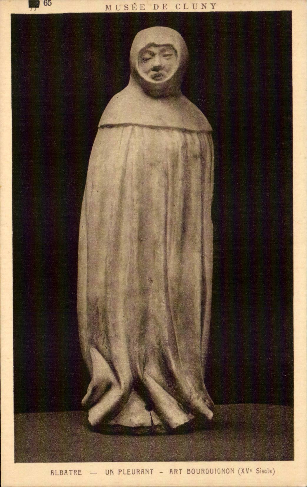 Albatre — Un pleurant — Art bourguignon (XVe siècle) — Musée de Cluny