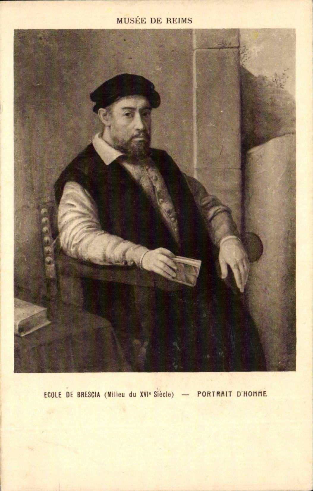 Musée de Reims — Portrait d'homme — École de Brescia (milieu du XVIe siècle)