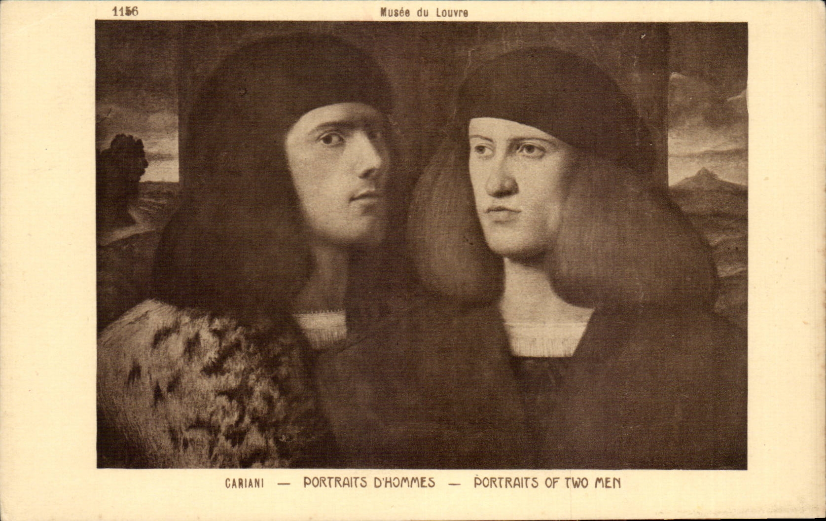 CPA Musee du Louvre Paris Cariani Portraits d'hommes 