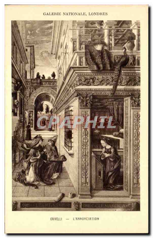 CPA Galerie nationale Londres Crivelli L'annonciation