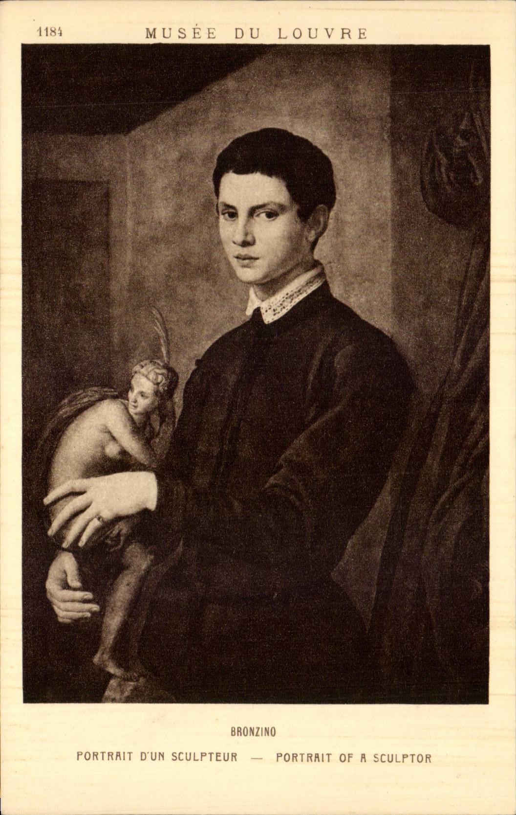 CPA Musee du Louvre paris Bronzino Portrait d'un sculpteur 