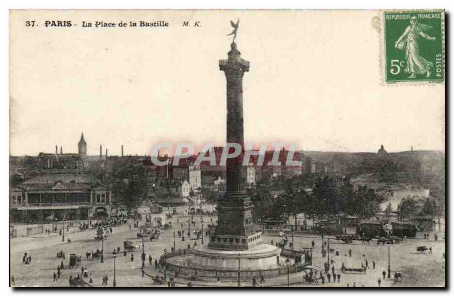 Paris CPA Place de la Bastille