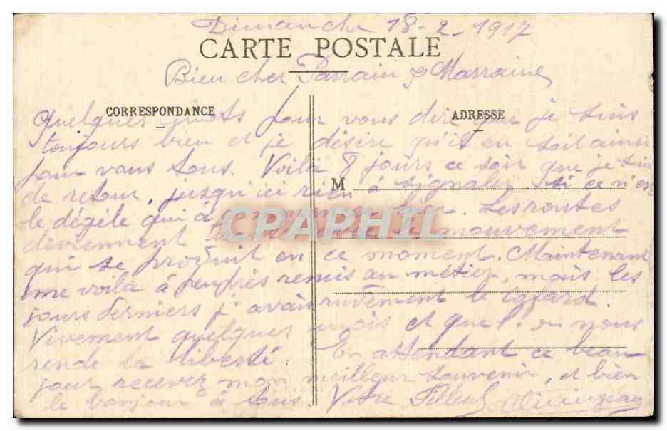 Paris CPA Jardin du Luxembourg Le Senat — Rückseite