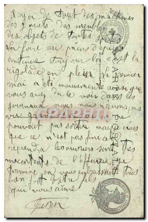 Paris CPA Hotel des invalides Chapelle St Louis Le maitre autel — Verso