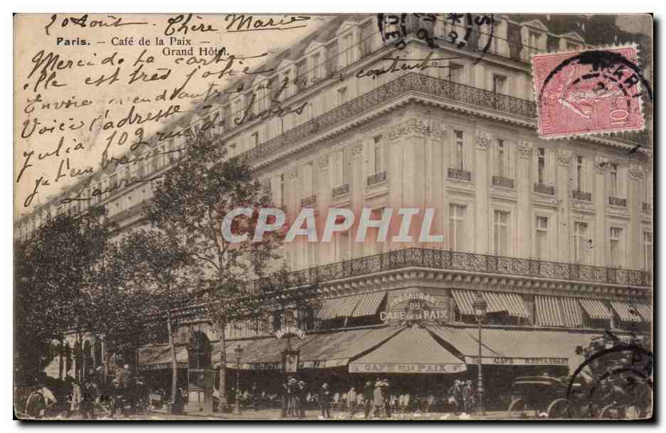 Paris CPA Cafe de la paix Grand hotel