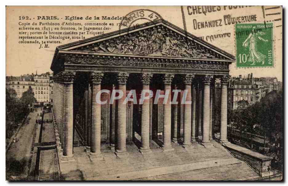 Paris CPA Eglise de la Madeleine