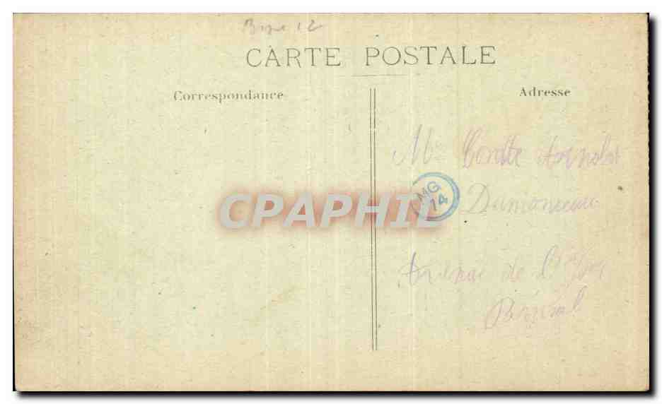 Paris CPA Place de la Bastille — Verso