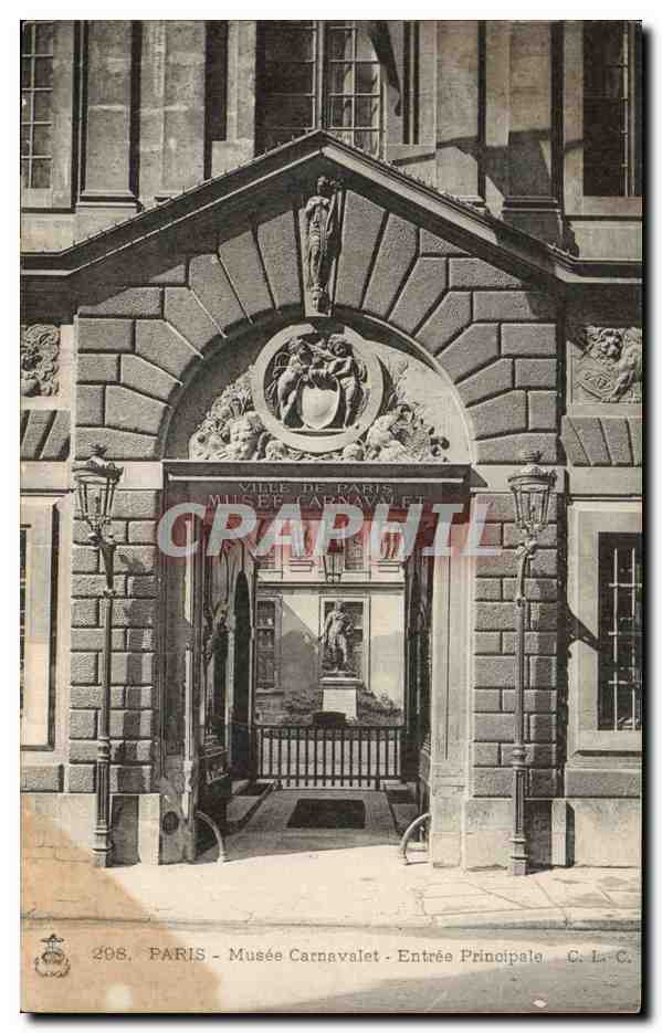 Paris CPA Musee Carnavalet Entree principale