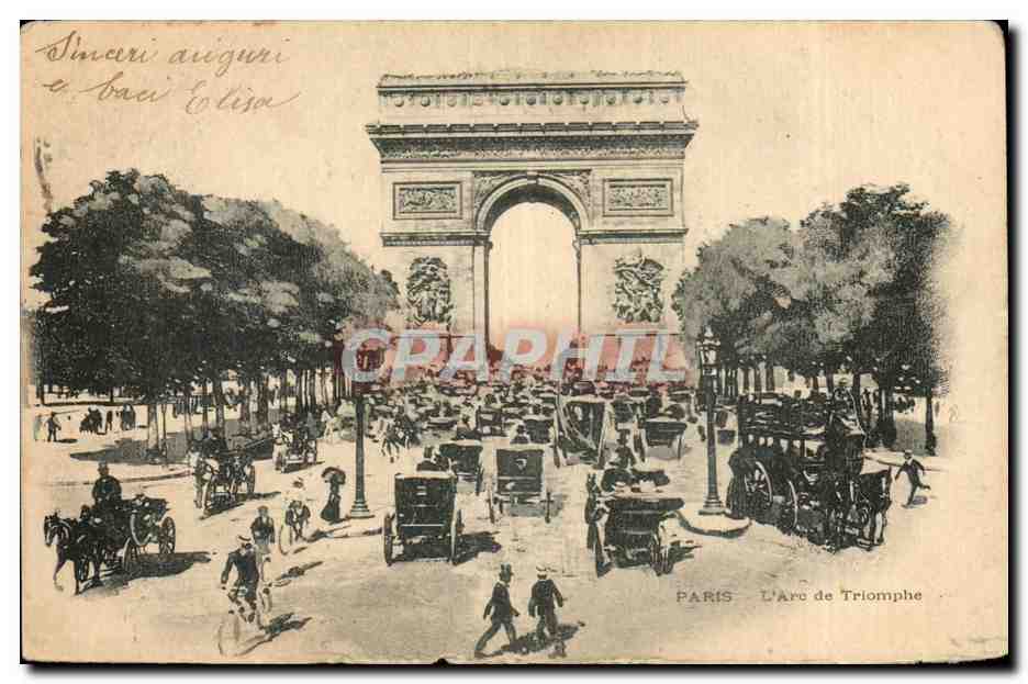 Paris CPA Arc de triomphe