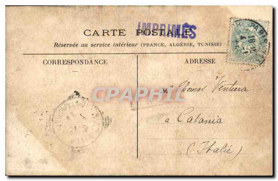 Paris CPA Porte Saint DEnis — Verso
