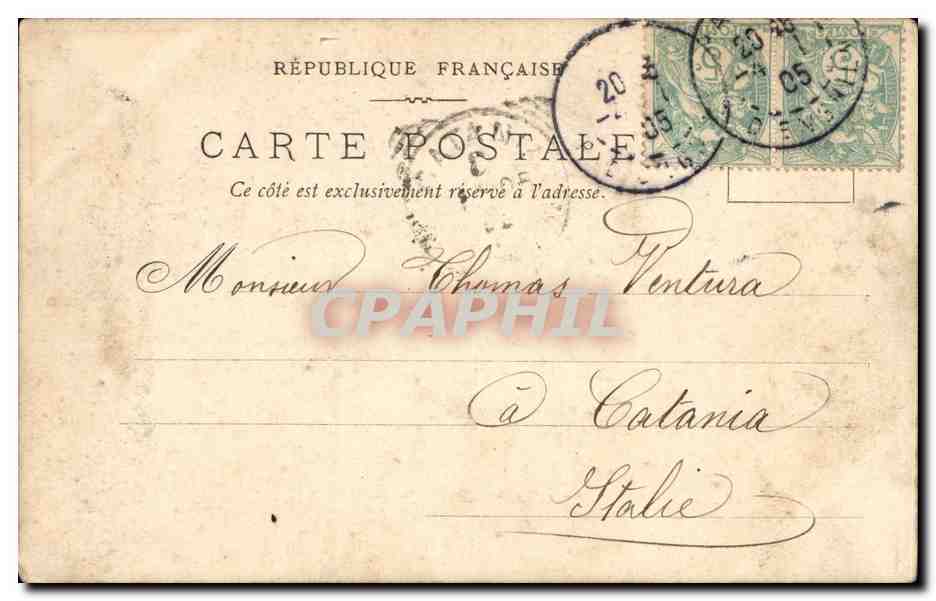 Paris CPA Horloge du palais de justice et la conciergerie — Verso