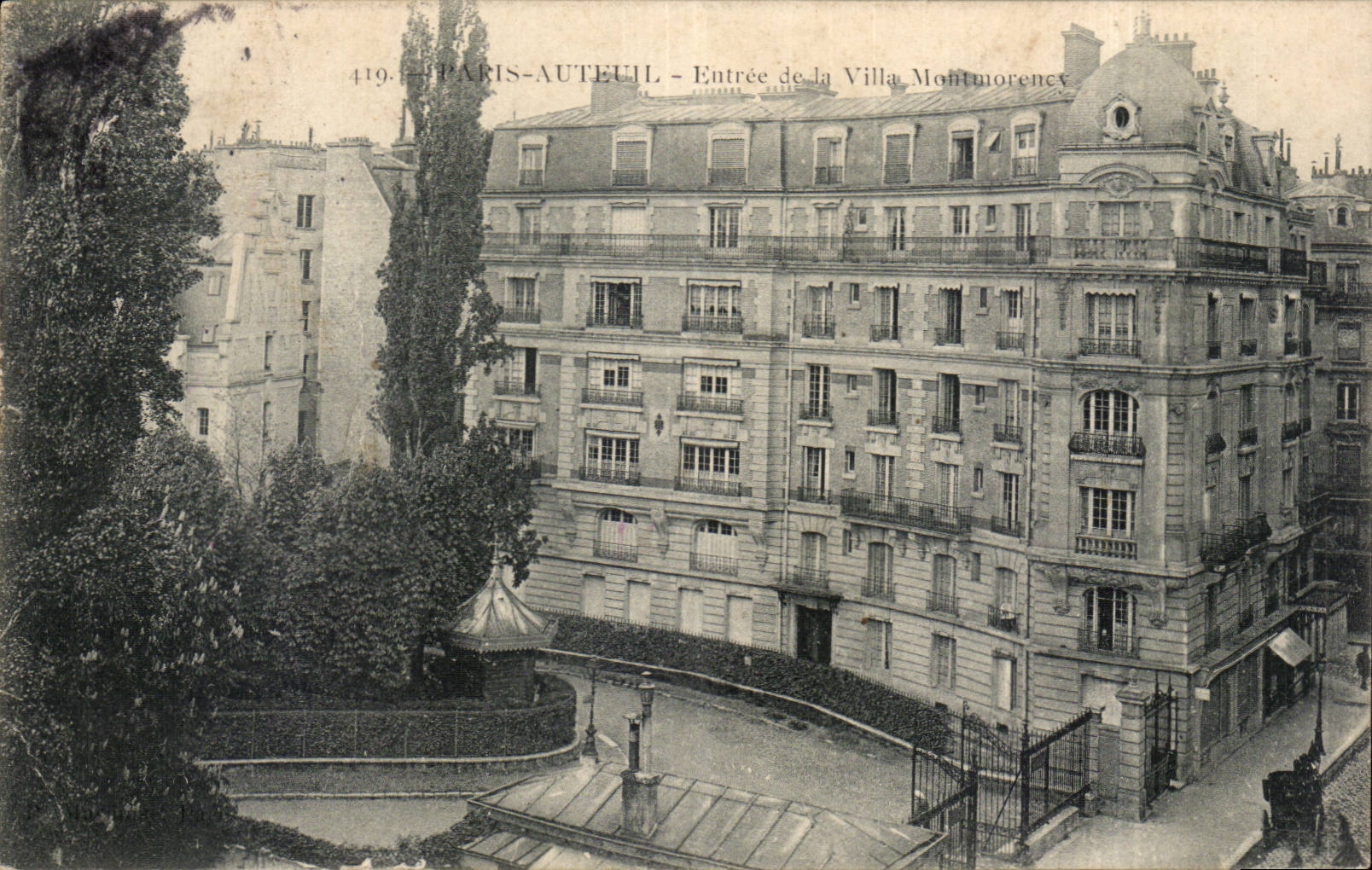 Paris Auteuil CPA Entree de la villa Montmorency