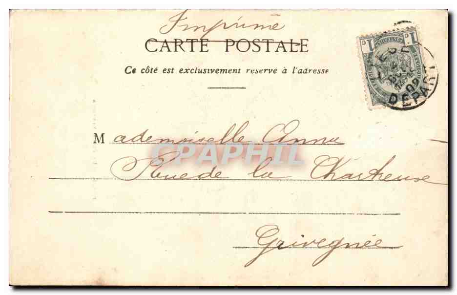 Paris CPA Place Vendome — Rückseite