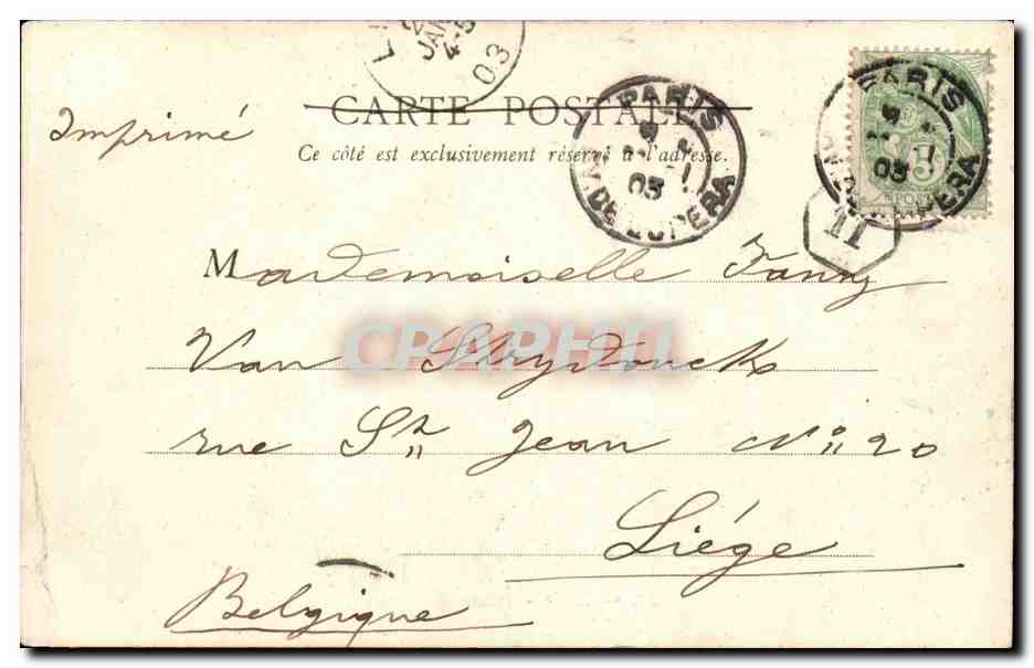 Paris CPA Theatre francais — Verso