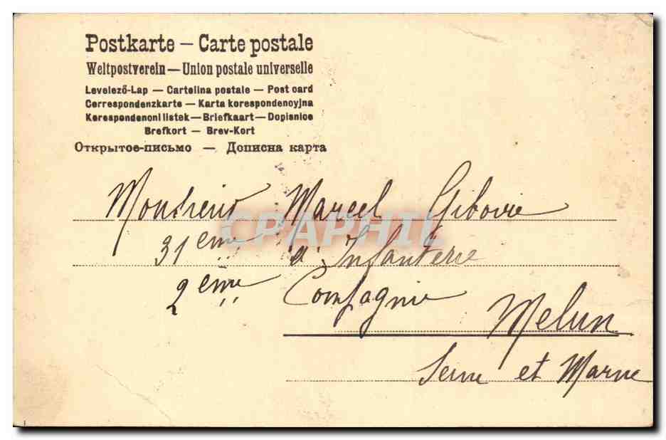 CPA Fantaisie Femme — Rückseite
