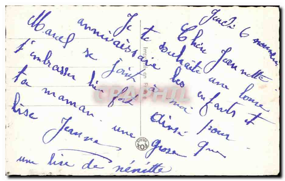 CPA Fantaisie Fleurs Roses — Verso