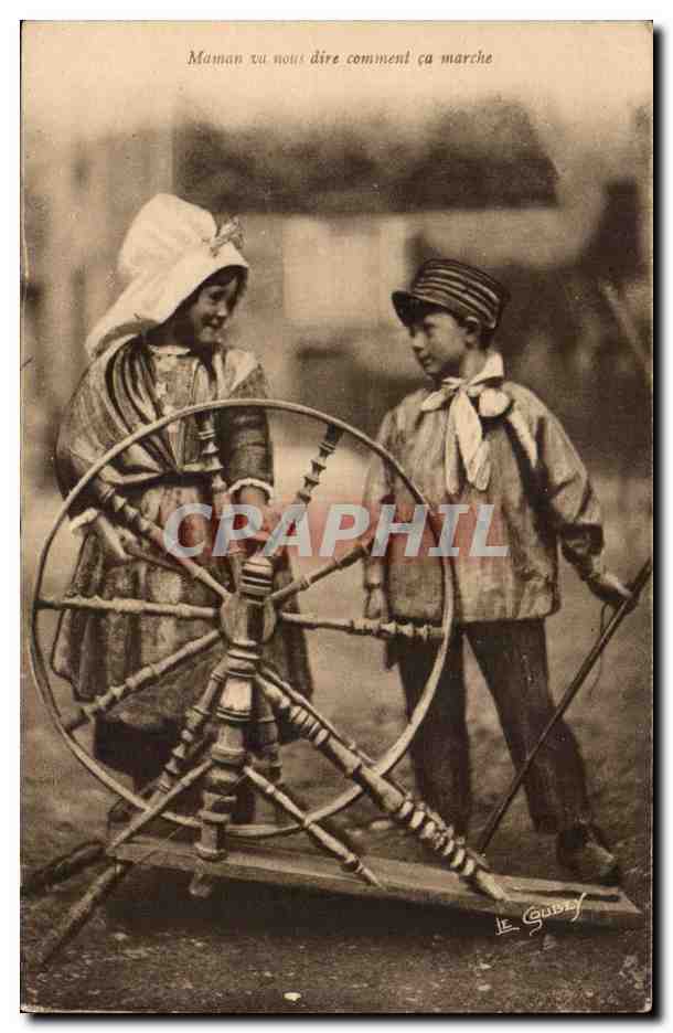 CPA Enfants Touet ( folklore costume )