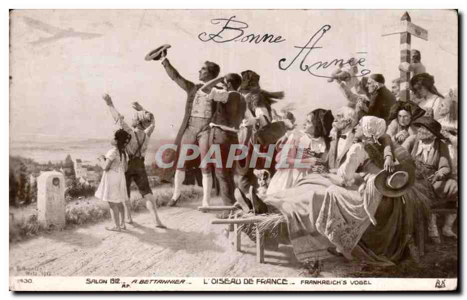 CPA Fantaisie Salon 1912 Bettannier L'oiseau de France 