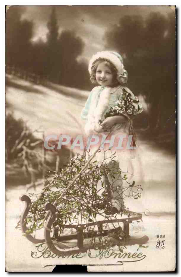 CPA Fantaisie Enfant Bonne annee