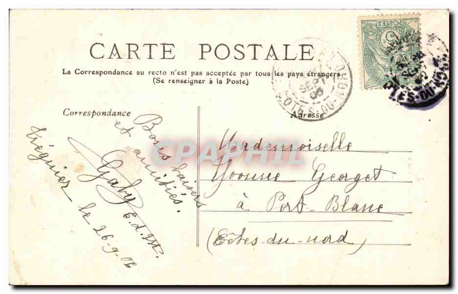 CPA Fantaisie Enfants a la plage Petits baigneurs — Verso