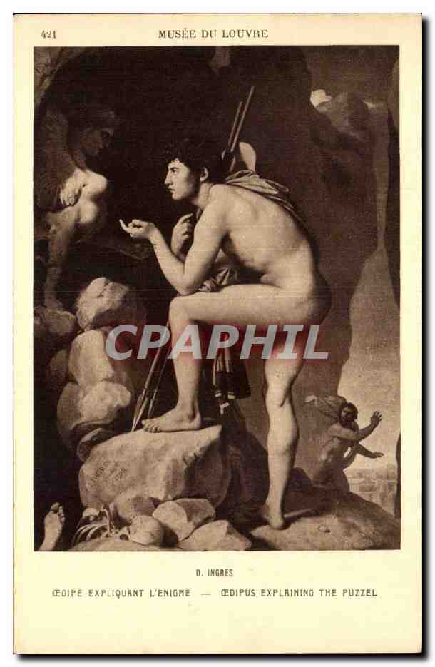 CPA Paris Musee du Louvre Ingres Oedipe expliquant l'enigme