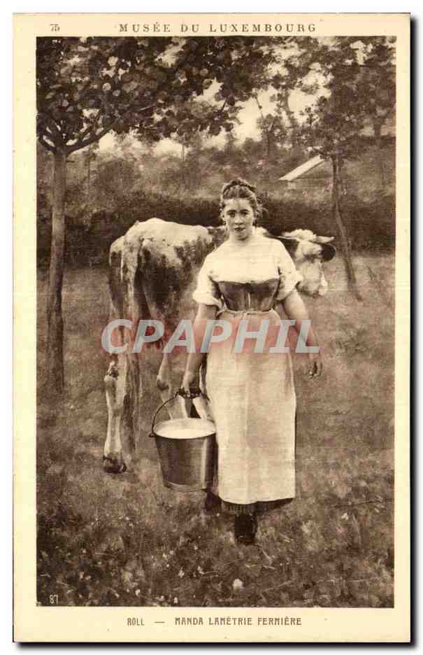 CPA Paris Musee du Luxdembourg Roll Manda lametrie fermiere Vache