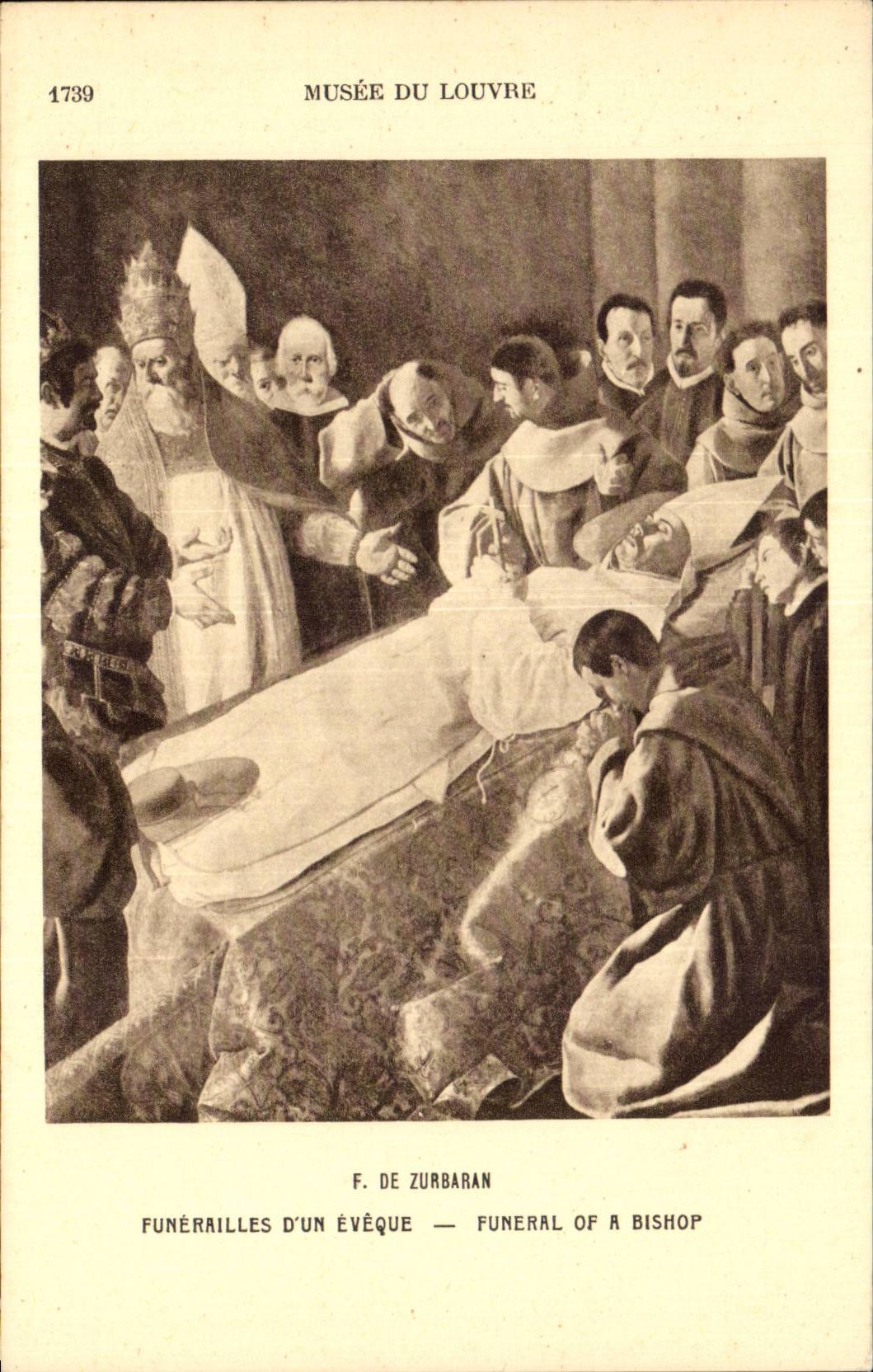CPA Paris Musee du Louvre de Zurbaran Funerailles d'un eveque