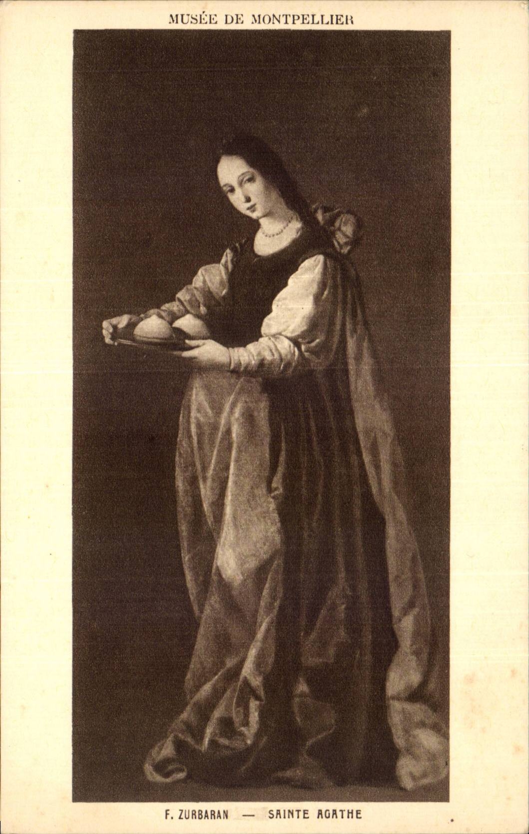 CPA Musee de montpellier Zubaran Sainte Agathe