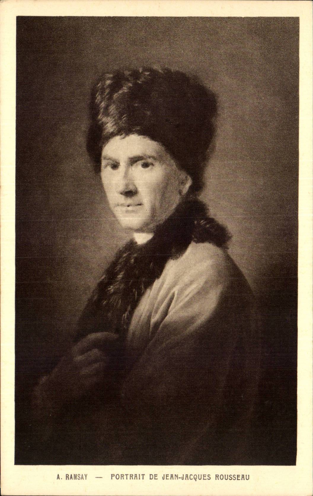 CPA A Ramsay Portrait de Jean Jacques Rousseau