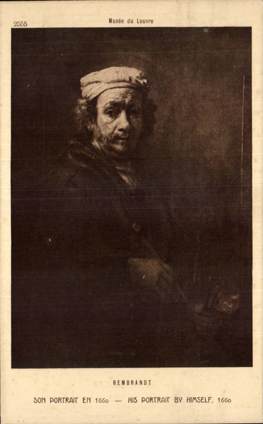 CPA Paris Musee du Louvre Rembrandt Son portrait en 1660