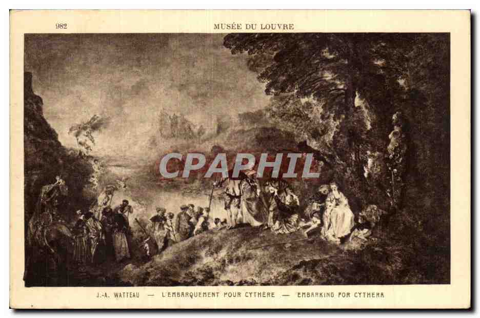CPA Paris Musee du Louvre Watteau L'embarquement pour Cythere