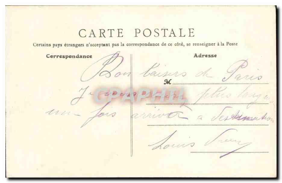 Paris CPA Eglise de la Trinite — Rückseite
